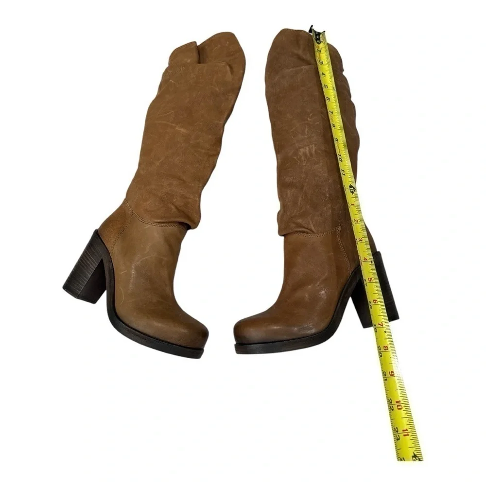 Vic Matie Robust Tray Boots Genuine Leathern Brown SLOUCHY BOOTS size 36 US 6